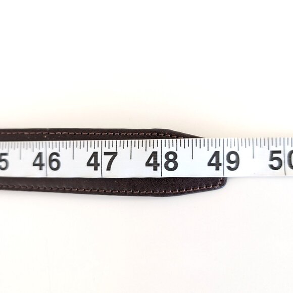 LAUREN RALPH LAUREN Belt 42 Brown Leather‎ Light Distressed Silver Tone Buckle - Picture 16 of 16